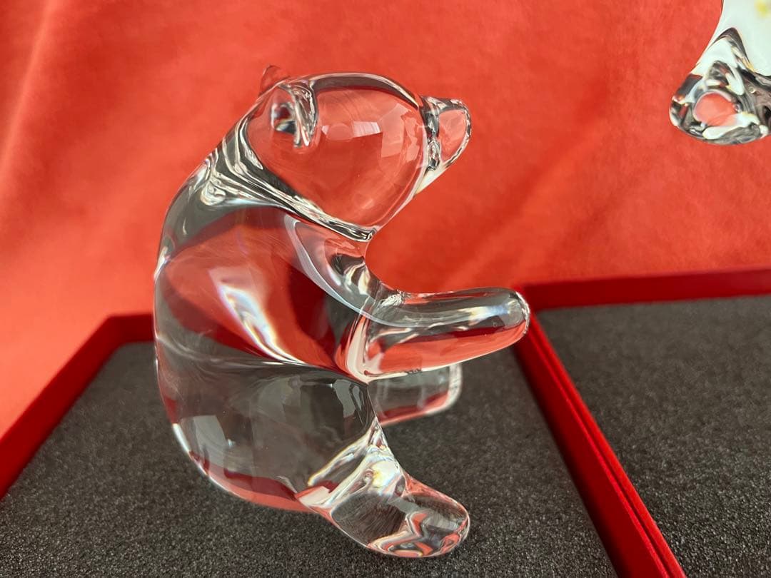 ❤️彫刻家作品❤️BACCARAT LOET クマ親子　動物　フィギュリン