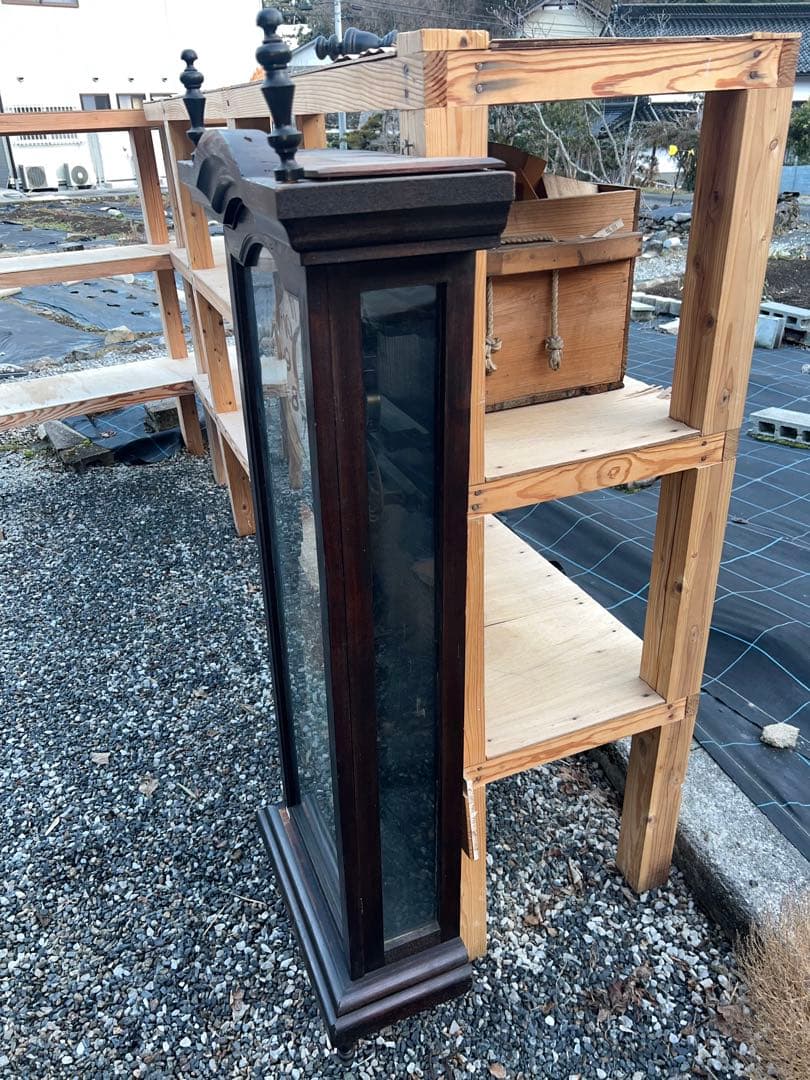 当時物 ゼンマイ式振り子時計 160cm大型 ゆらゆらガラス