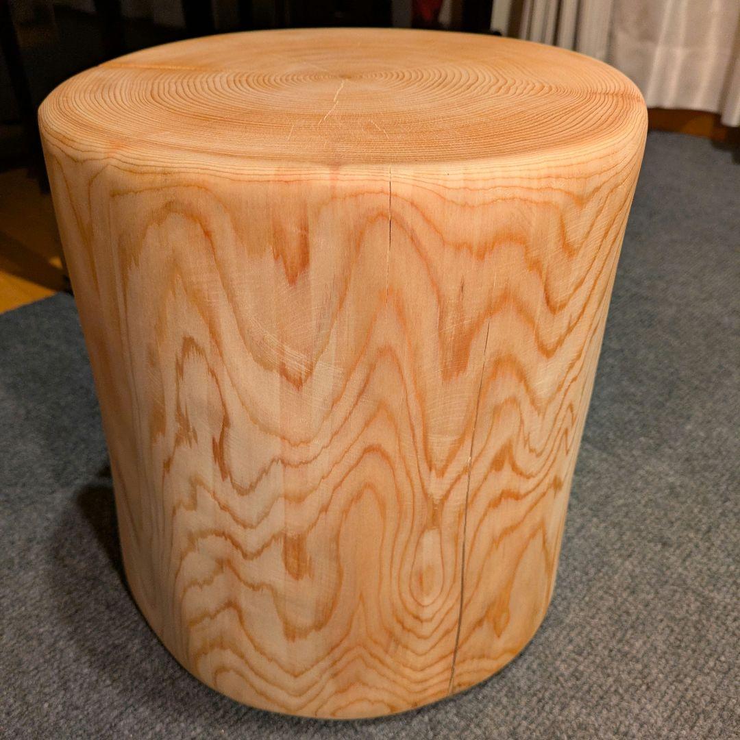 リ　檜　丸太　椅子　スツール　テーブル　高さ約30㎝