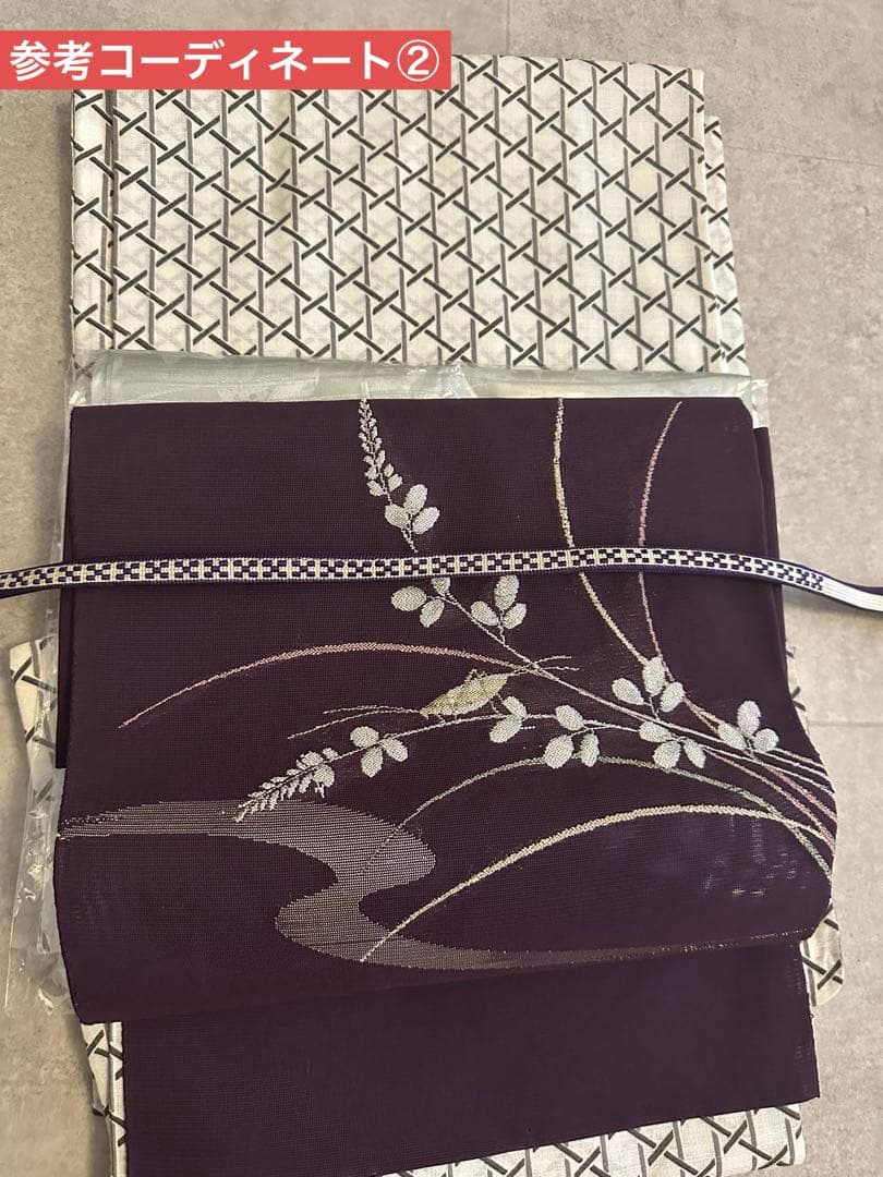 【mii⭐︎出品】浴衣/夏着物身丈154 裄63 帯揚げと帯締めのセット