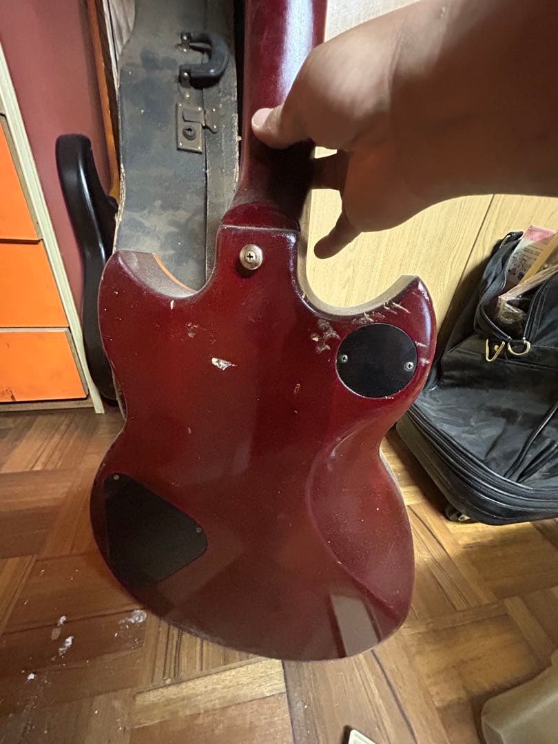 エレキギター レッド ダブルコイル