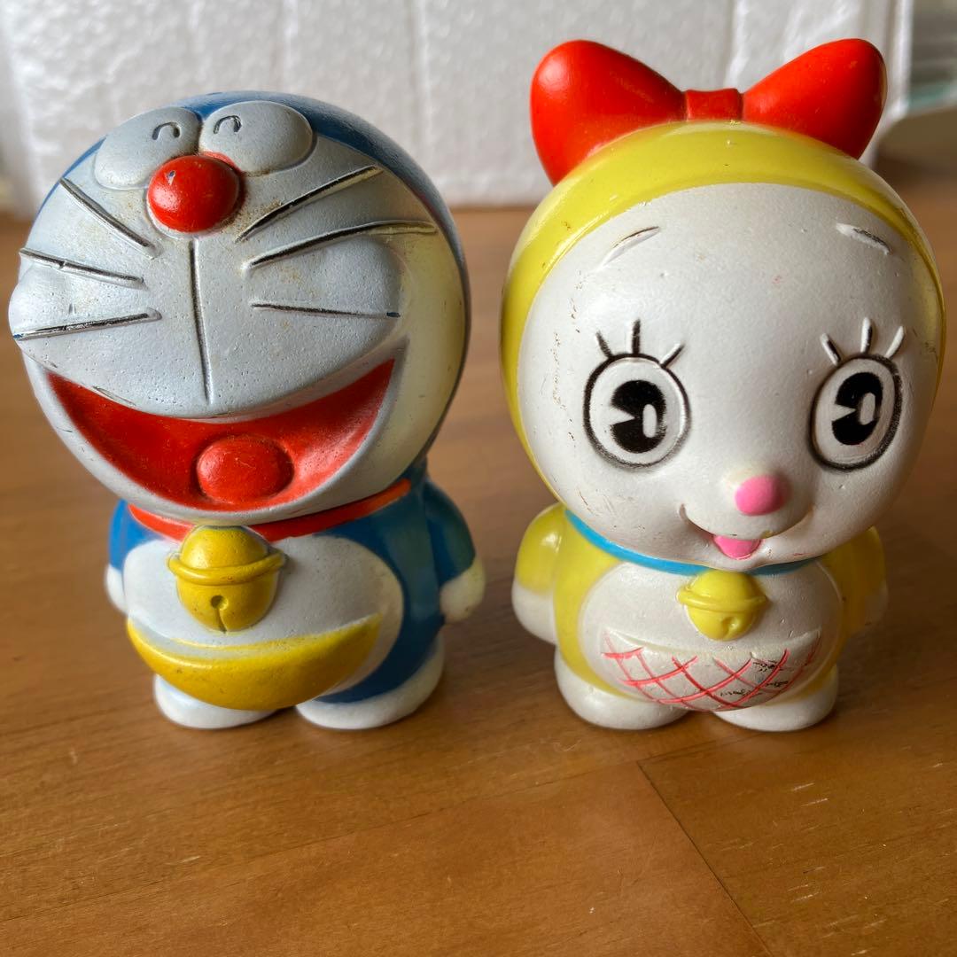 協和銀行　ドラえもん　ドラミちゃん　貯金箱　人形　昭和レトロ