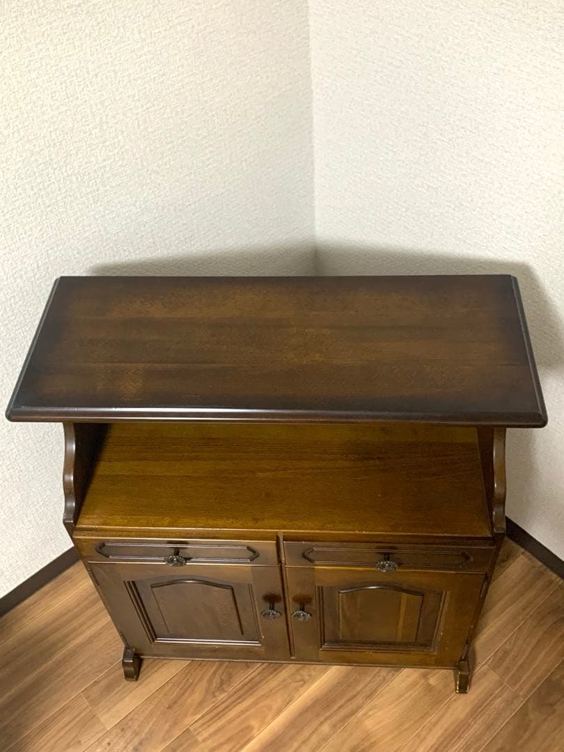 カリモク　サイドチェスト　レトロ電話台　キャビネット　コロニアル