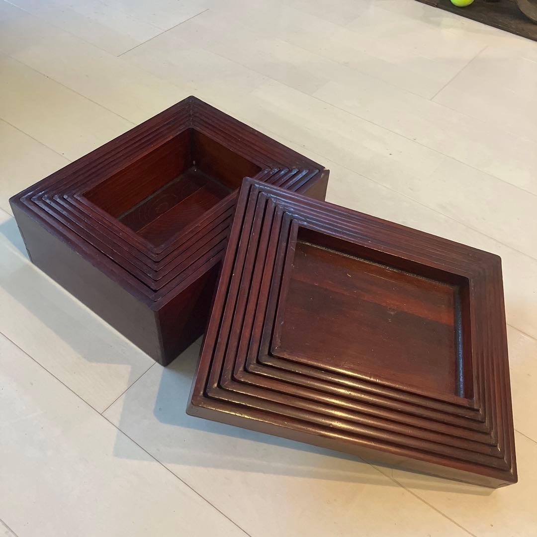 アンティーク・漆器風7連重箱