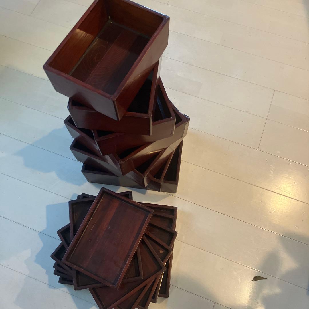 アンティーク・漆器風7連重箱