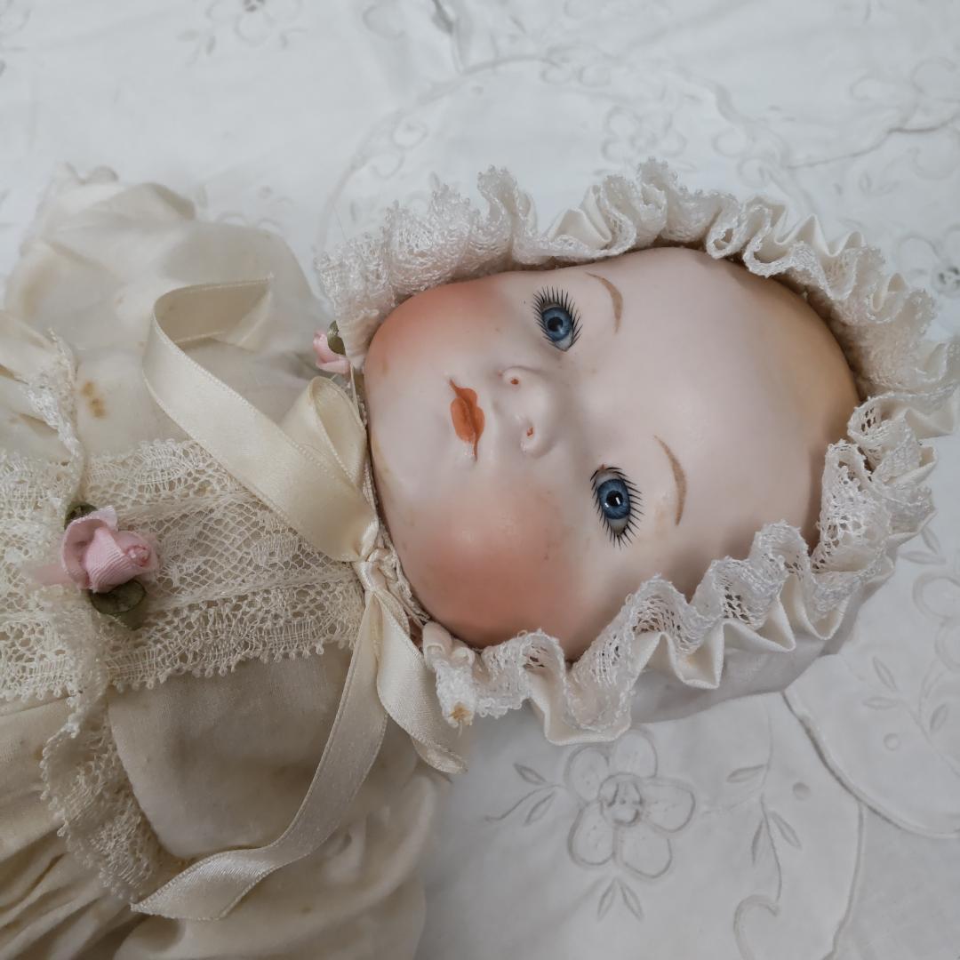 アーモンドマルセルタイプ　ベビードール　アンティーク風　人形　ブロカント　蚤の市