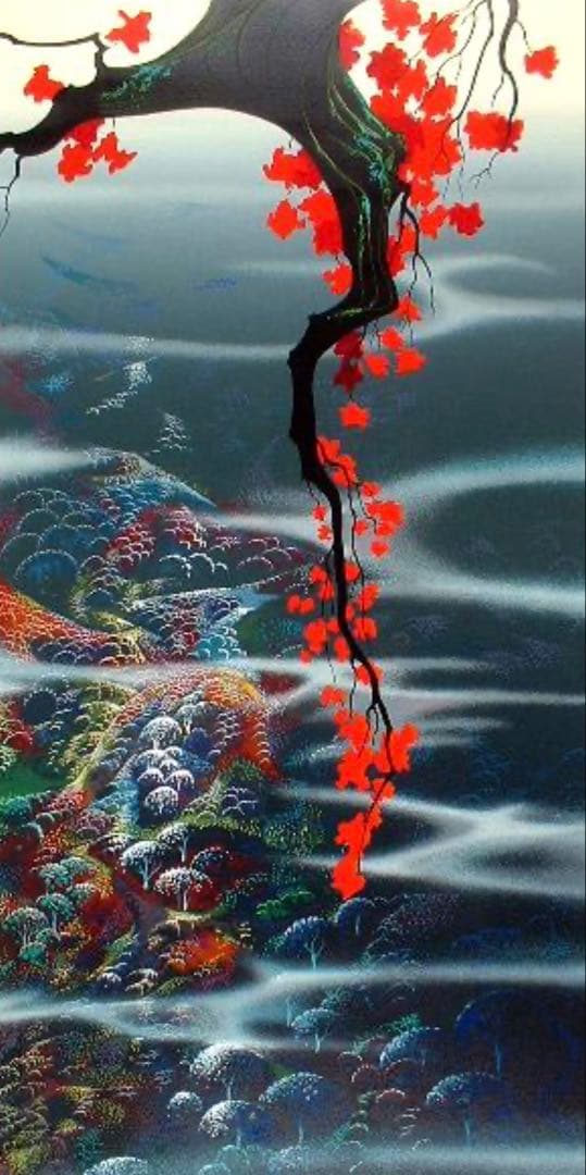 ★送料込み！美品　定価120万大作アイベンロール　レッドリーフ　本人サインあり。