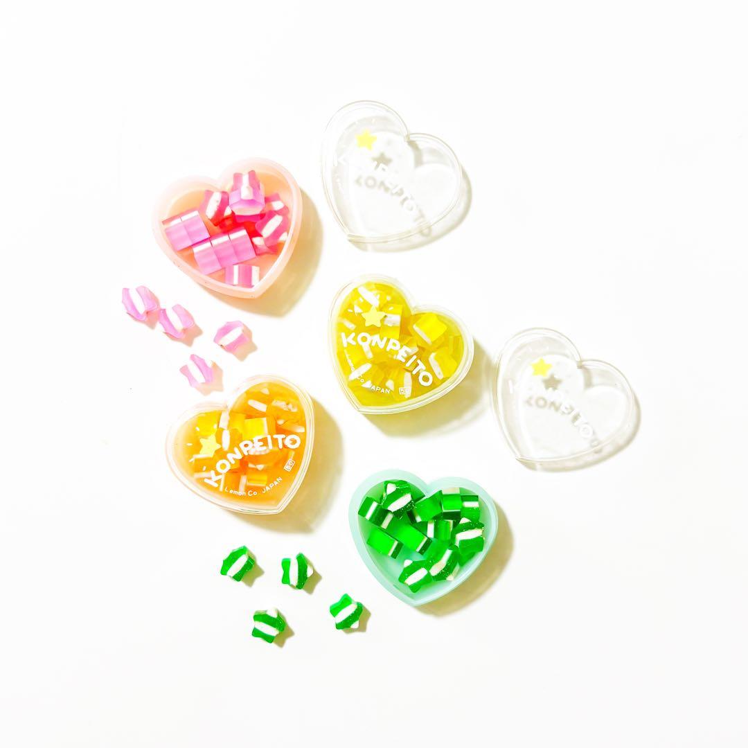 昭和　レトロ　ファンシー　こんぺいとう　ケース入り　消しゴム