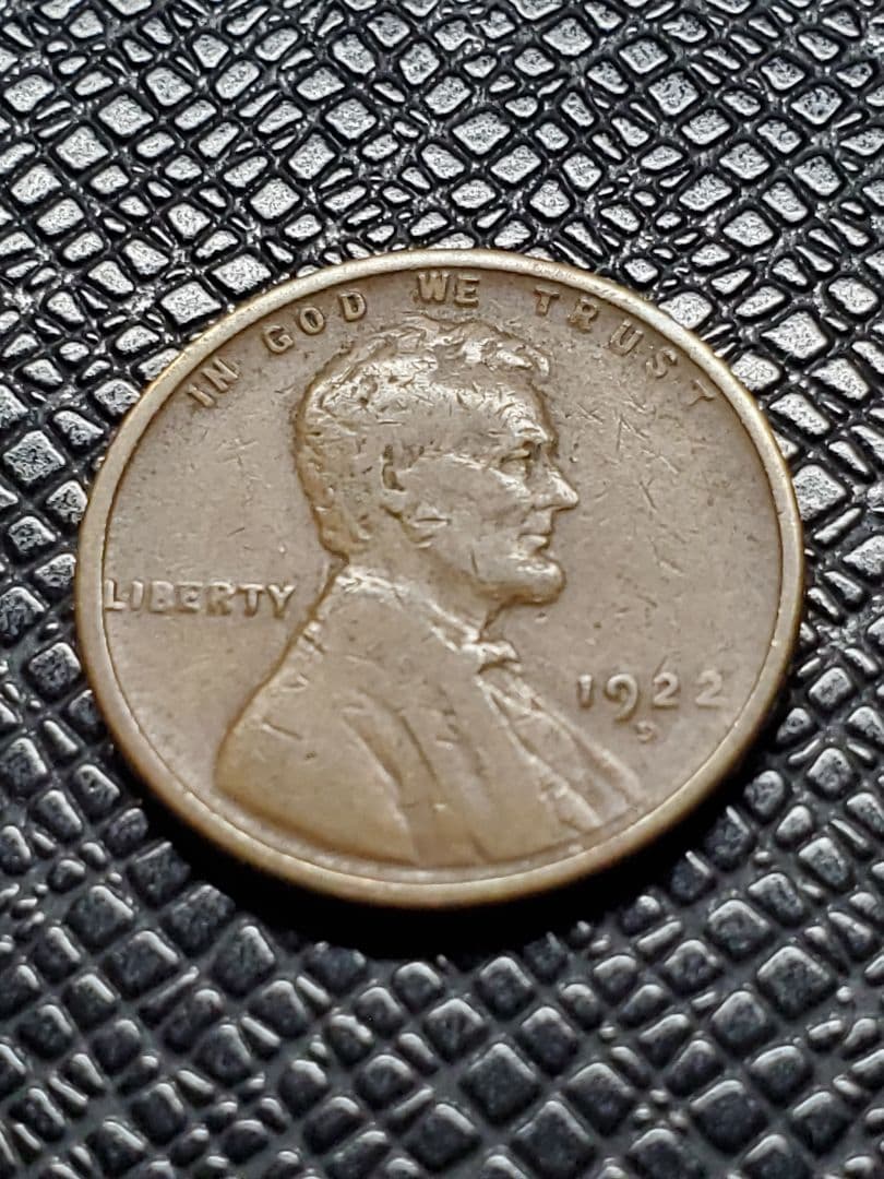 1482.　希少　1922年　D　アメリカ　リンカーン　麦　セント