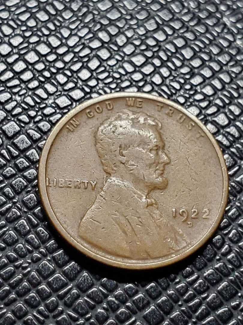 1482.　希少　1922年　D　アメリカ　リンカーン　麦　セント