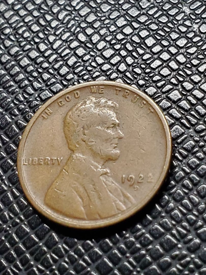 1482.　希少　1922年　D　アメリカ　リンカーン　麦　セント