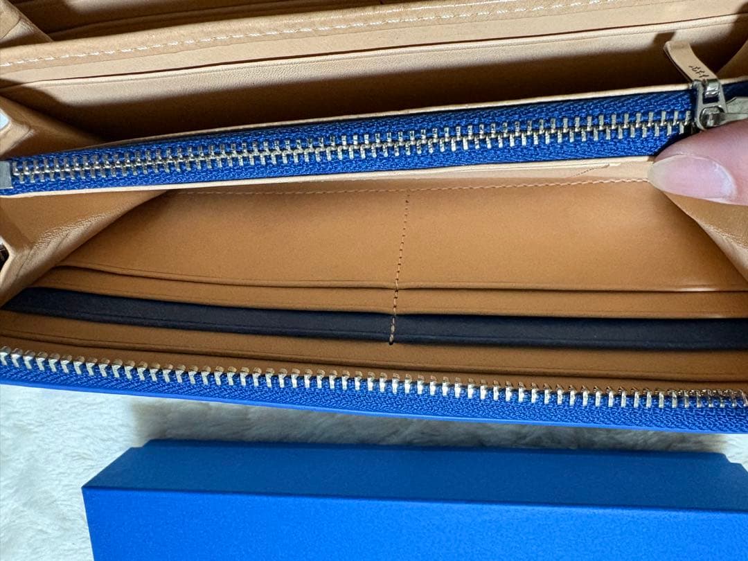 BAGGY PORT KOI 藍染レザー 長財布 ペイズリー柄 本革