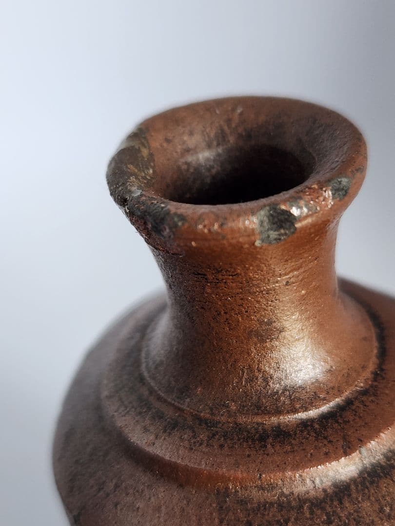 古備前　人形 徳利　第13代 木村長十郎 友敬 貫一(拓本)　室町末期