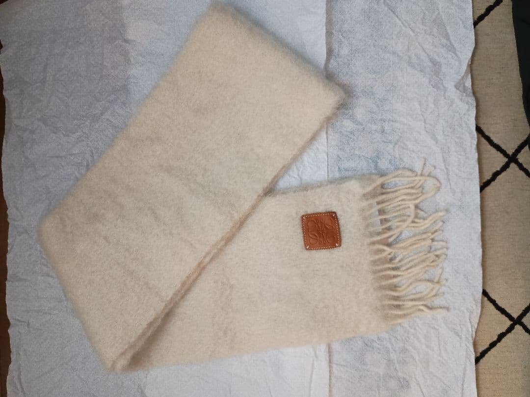 LOEWE ロエベ マフラー モヘア フリンジ