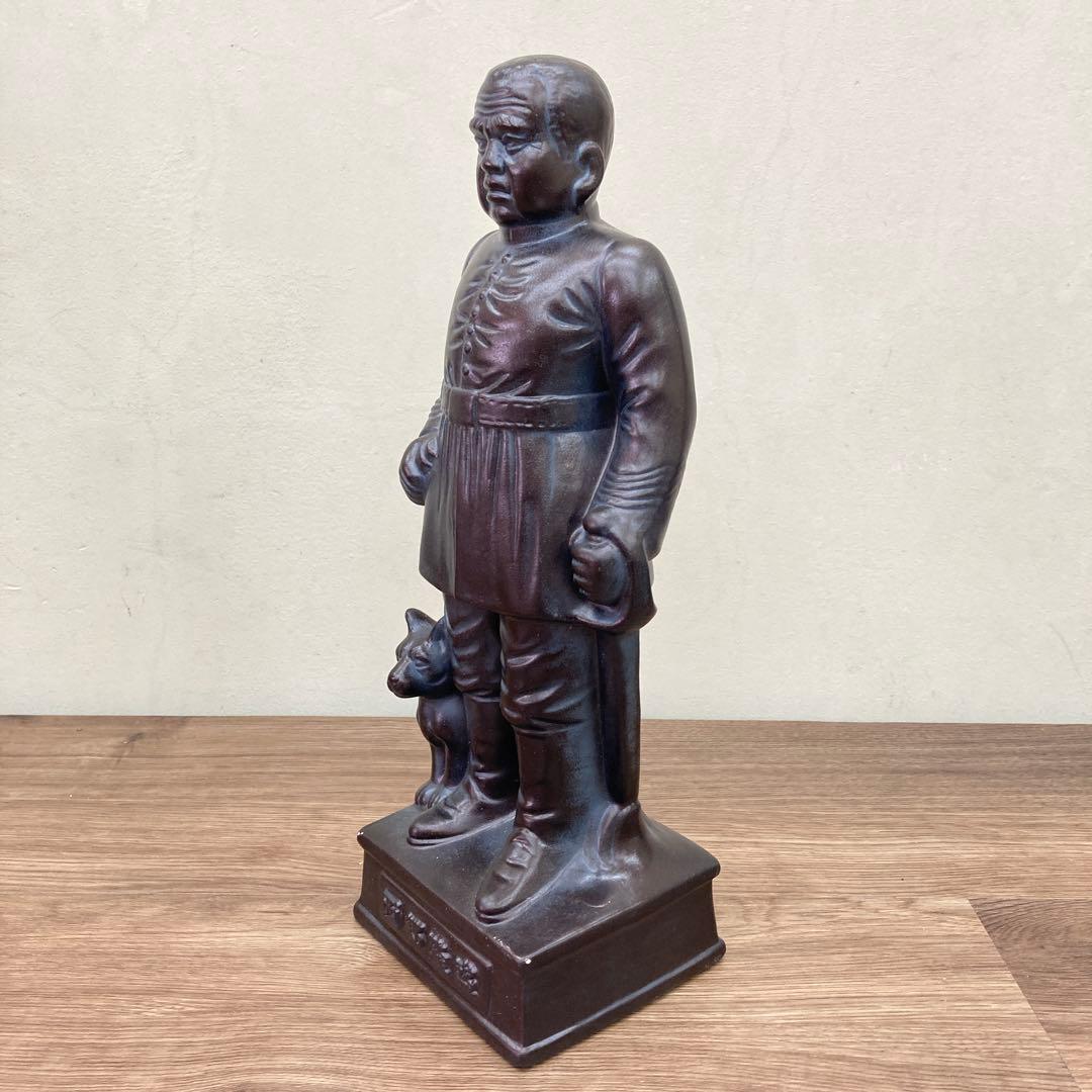 E-4 【希少】西郷隆盛 像 置物 （愛犬ツンと一緒に） 西郷どん 維新の三傑