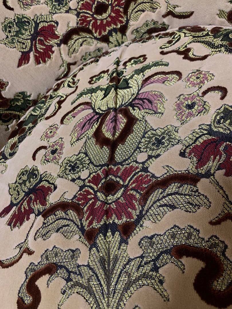 イタリア製 ヴィンテージ　ソファ 金華山　猫脚　ロココ調　輸入家具　チェア