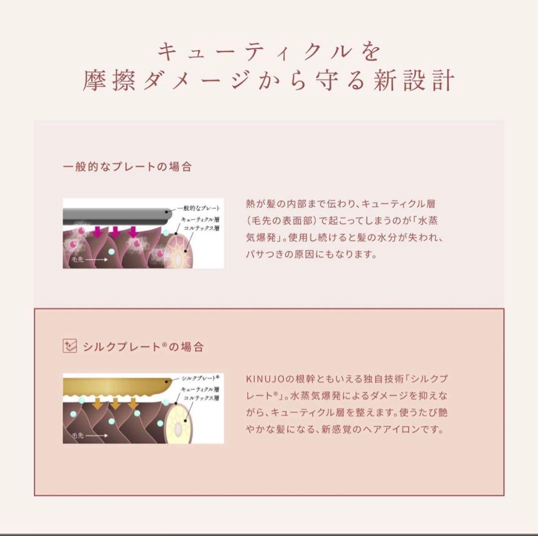 【新品・未使用】KINUJO ストレートヘアアイロン ホワイト