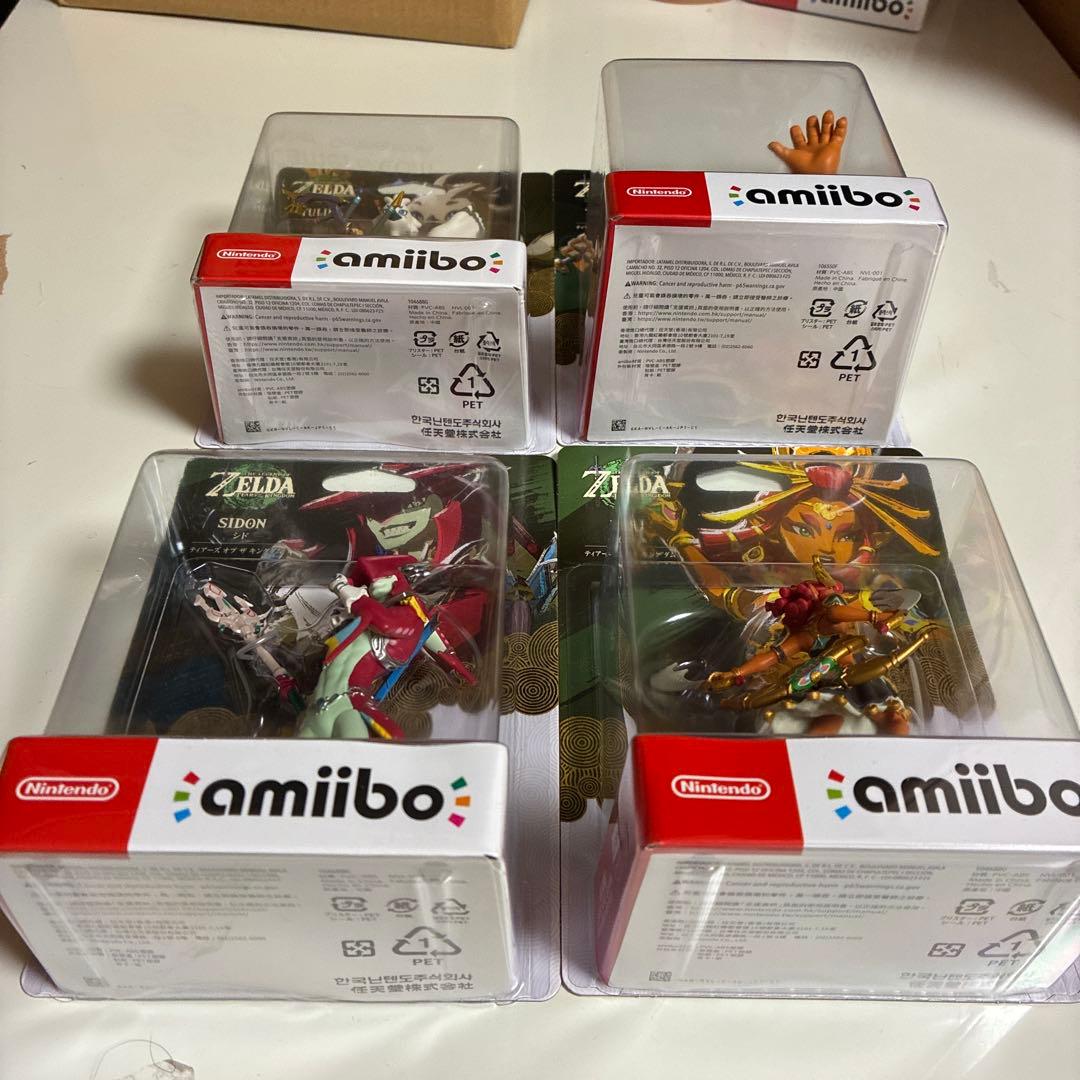 amiibo ゼルダの伝説　ティアキンセット　チューリ　ユン坊　ルージュ　シド