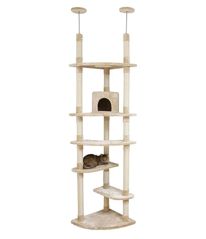 新品同様　アイリスプラザ 突っ張り型キャットタワー