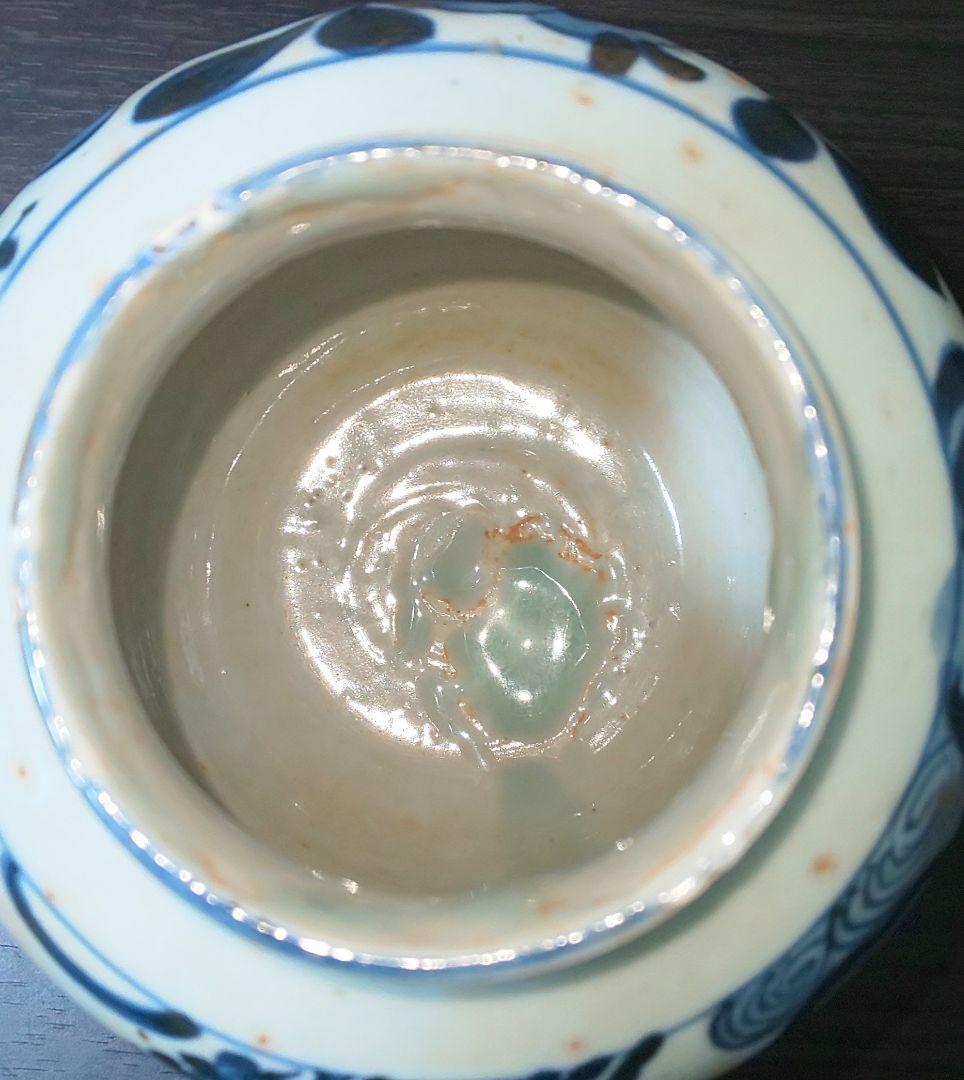 中国美術 白磁胴継染付 明 清時代 霊芝文 牡丹 花鳥模様陶器の壺