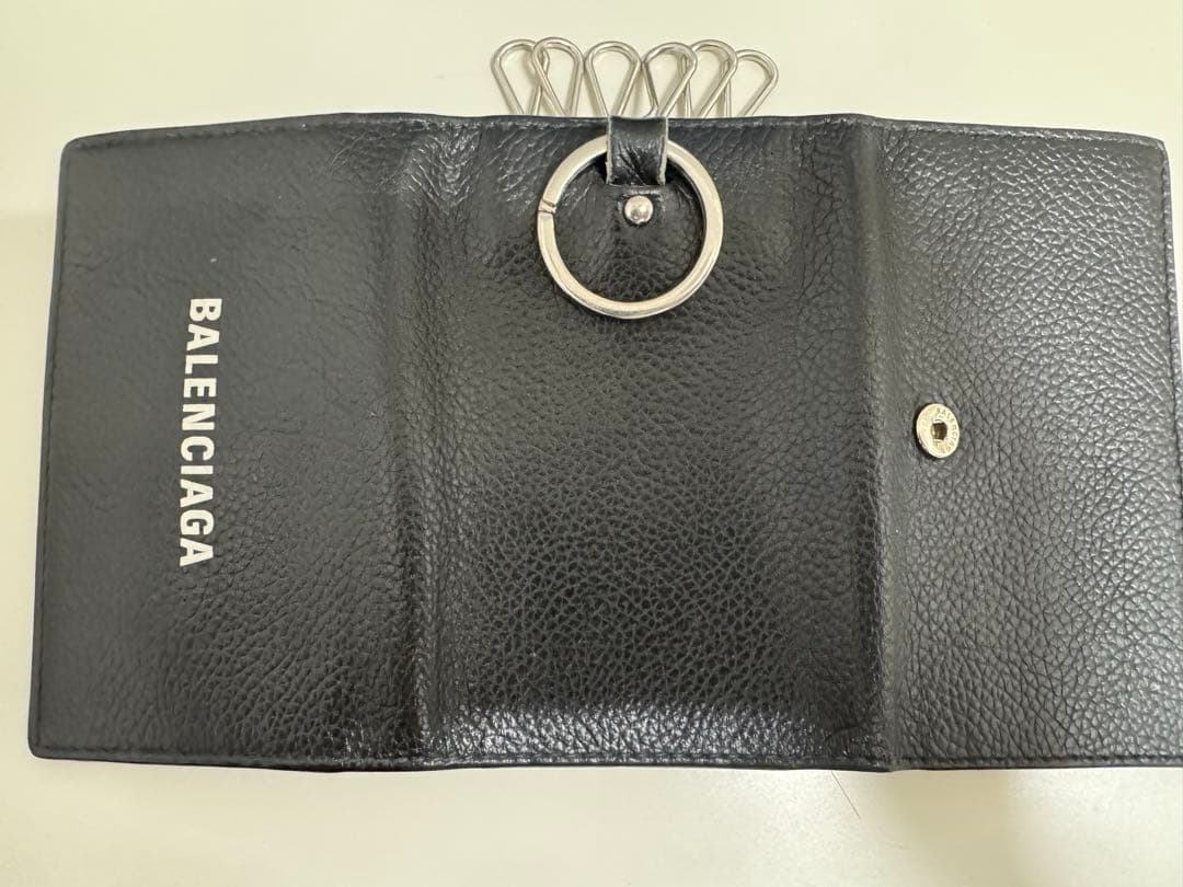 【中古】BALENCIAGA 6連キーケース ブラック　バレンシアガ