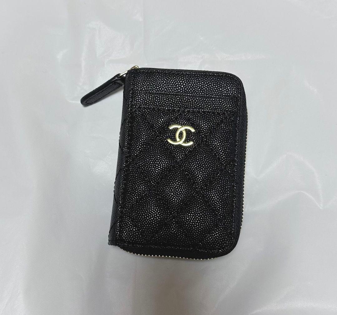 CHANEL ブラック 本革レザーフラグメントケースノベルティ新品