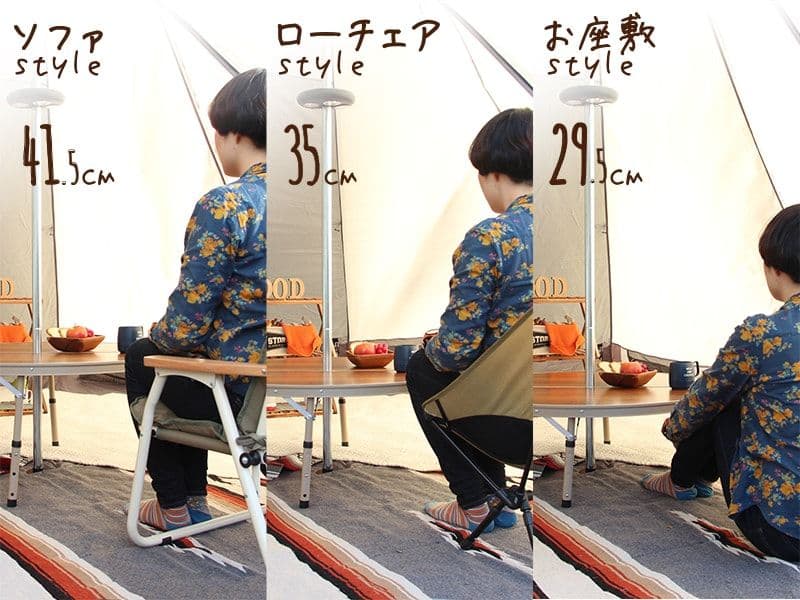 DOD 折りたたみ式アウトドアテーブル 黒　お試し程度の美品