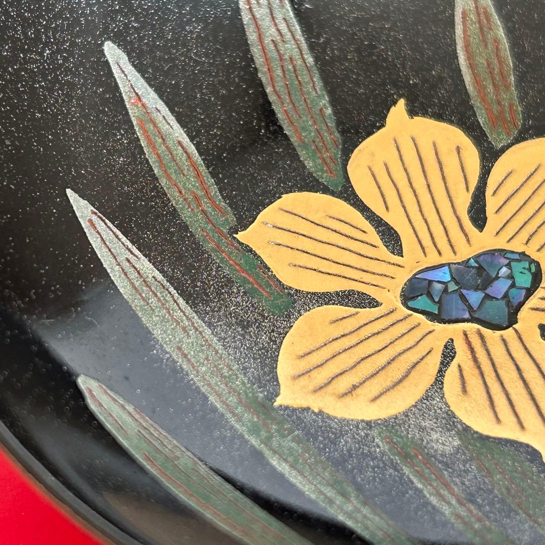 【新品.希少品】1点作　天然木　本漆　漆　漆塗り　て塗り　手描き　螺鈿　金の蒔絵