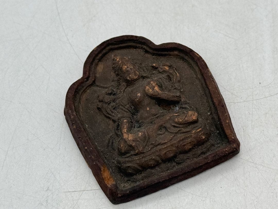 中国　チベット　観音像　陶製　仏教美術　送料込み250327