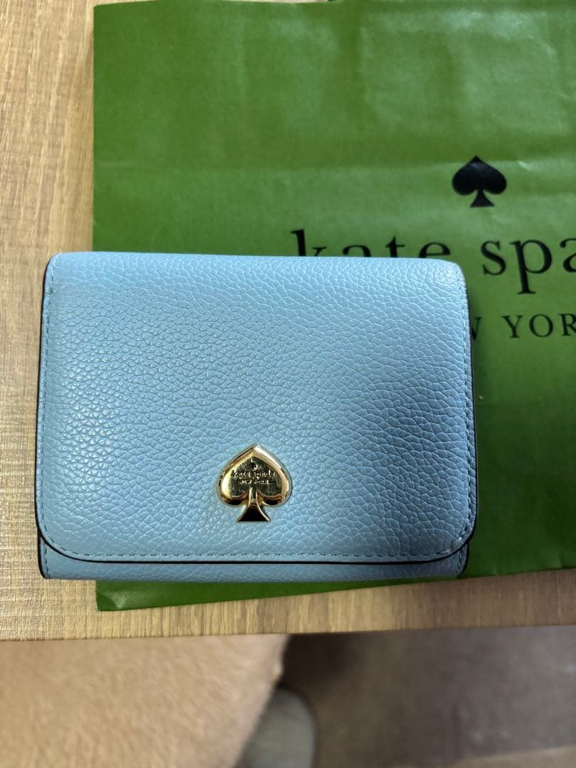 未使用☆ケイトスペード☆折財布☆水色