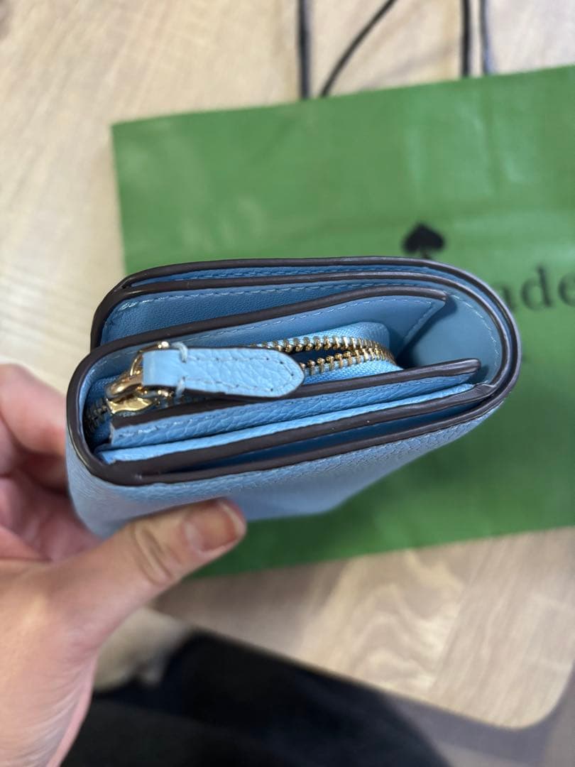 未使用☆ケイトスペード☆折財布☆水色