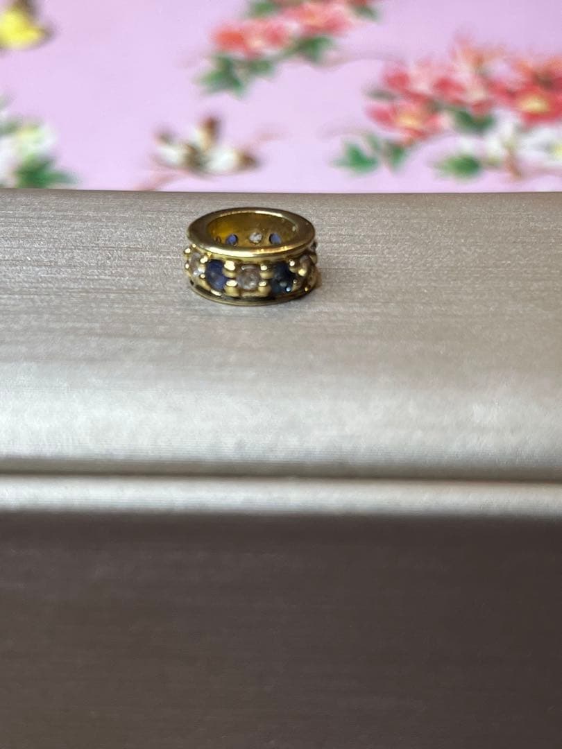 サファイア 、ジルコニア リング型ペンダントトップ