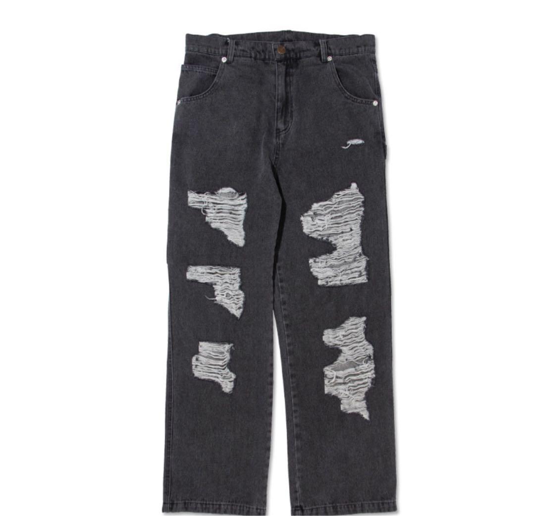 【RTF】FACTOTUM CRASH DENIM BAGGY PANTS