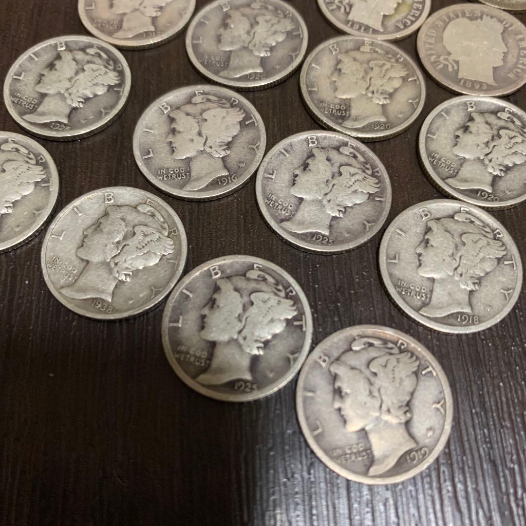 アメリカ　銀貨　ダイム銀貨など　２０枚