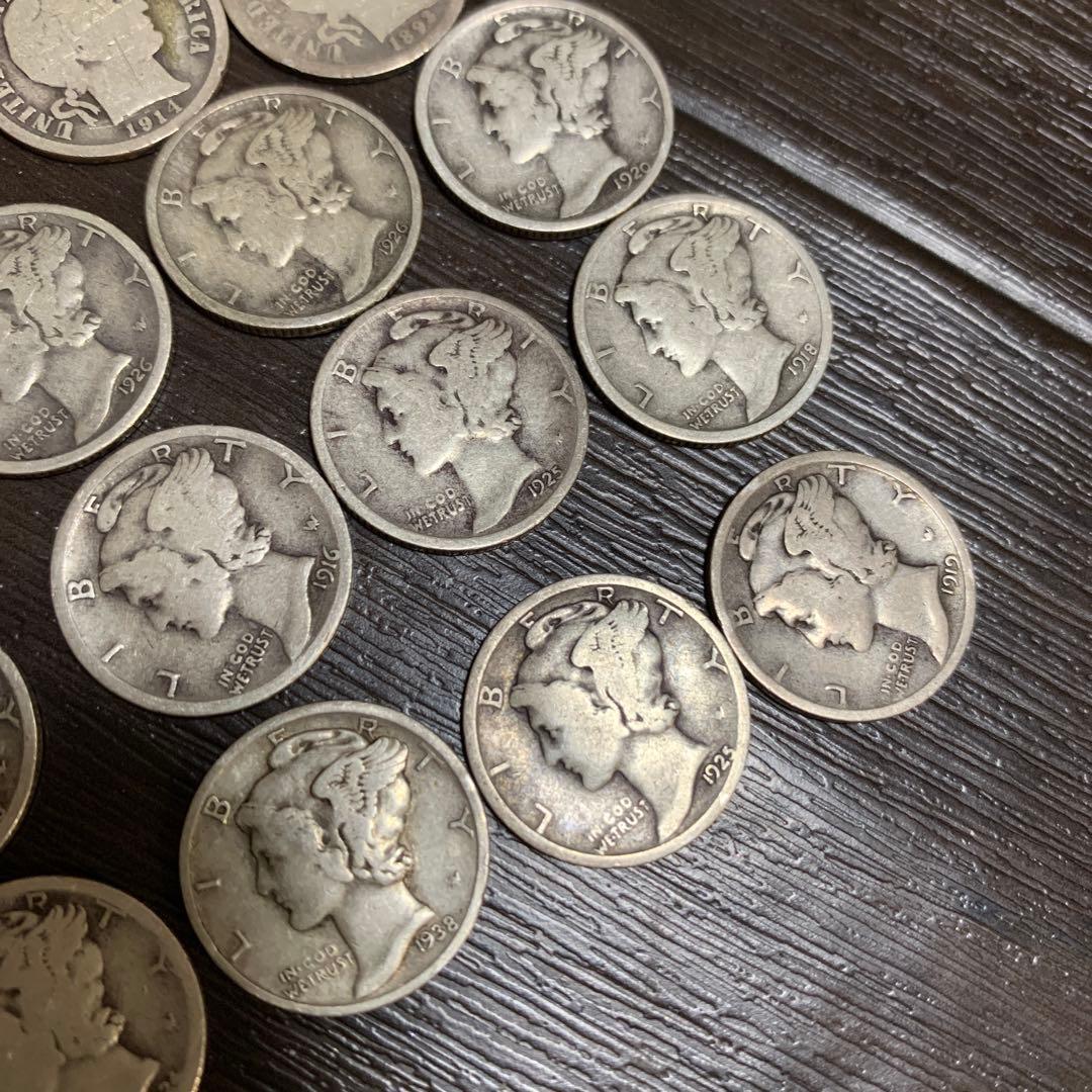 アメリカ　銀貨　ダイム銀貨など　２０枚