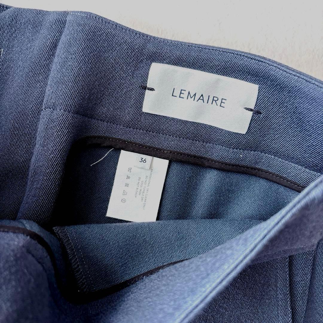 美品 LEMAIRE イタリア製 スリットスカート 36 ダークグレー