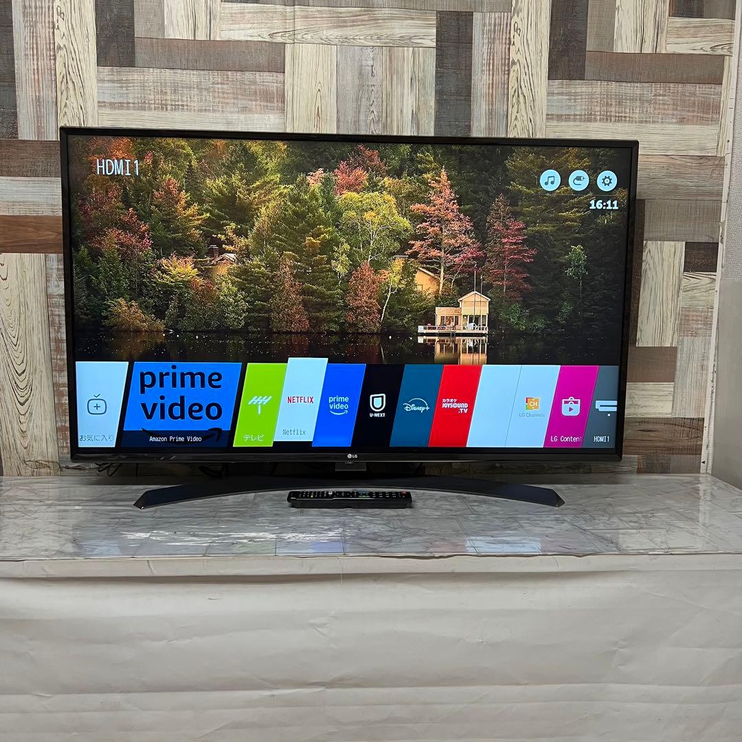 リクエスト価格。全国送料込LG49型4K液晶テレビ外付けHDD録画可能新品リモ付