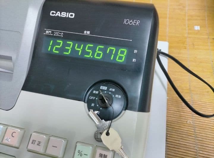 カシオレジスター　106ER　簡単便利特殊　送料込　925777