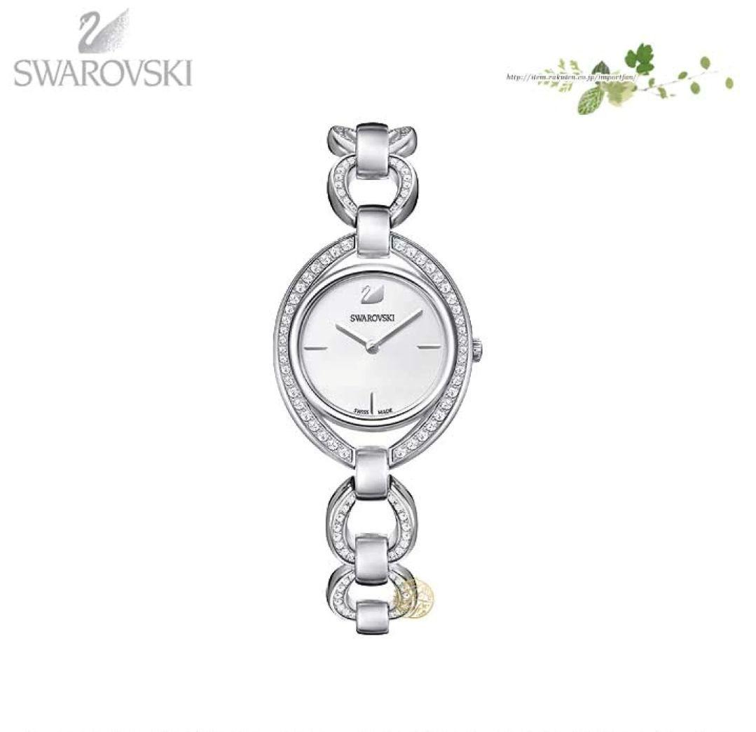 値引きしました SWAROVSKI シルバー ラウンドフェイス 時計