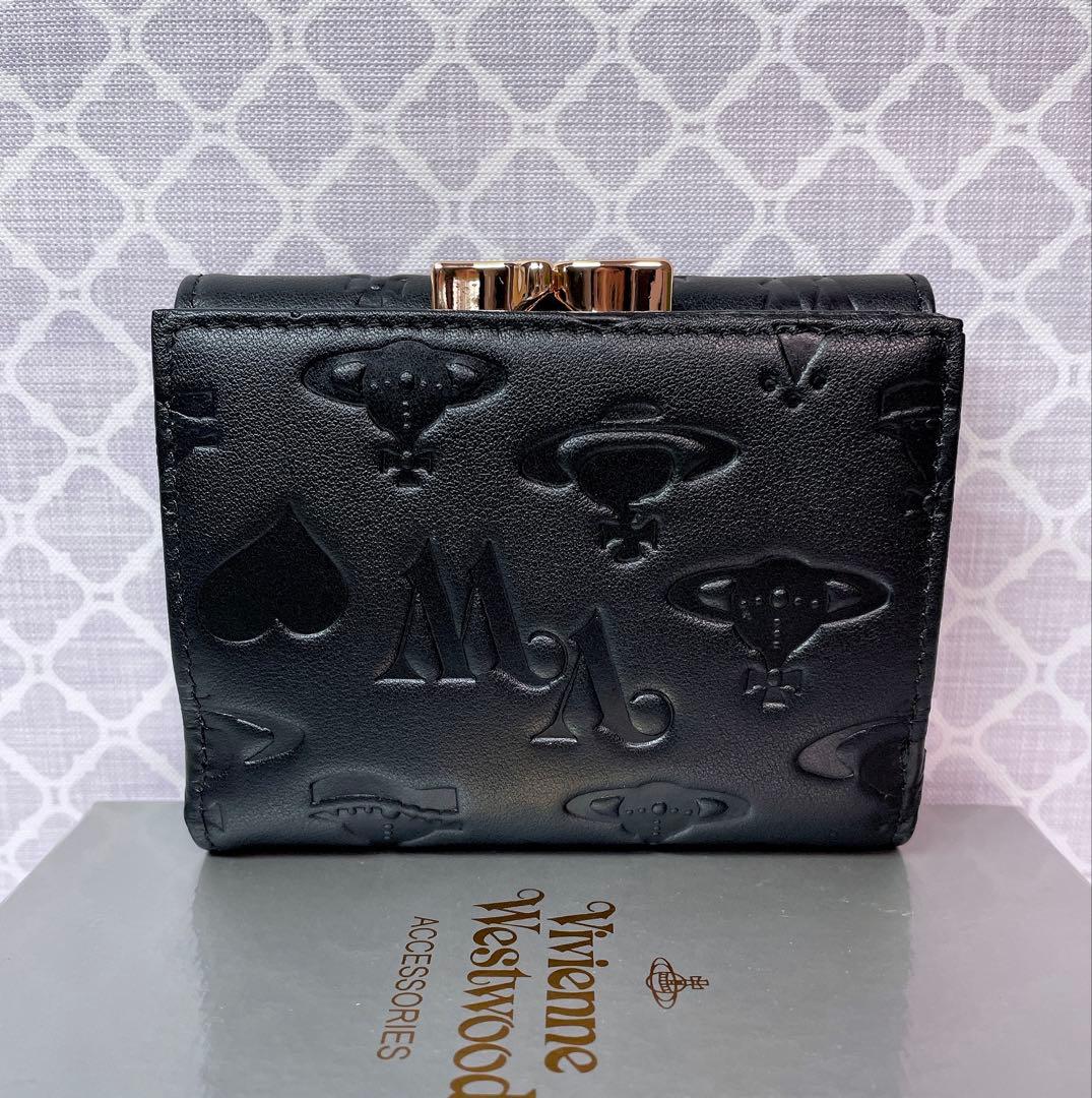 【最新❤︎新品】ヴィヴィアン・ウエストウッド　三折財布 黒