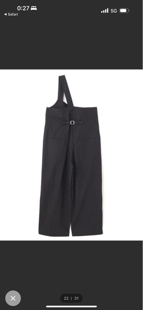 新品未使用　etretokyo ワンショルダーラップワイドパンツ　BLK M