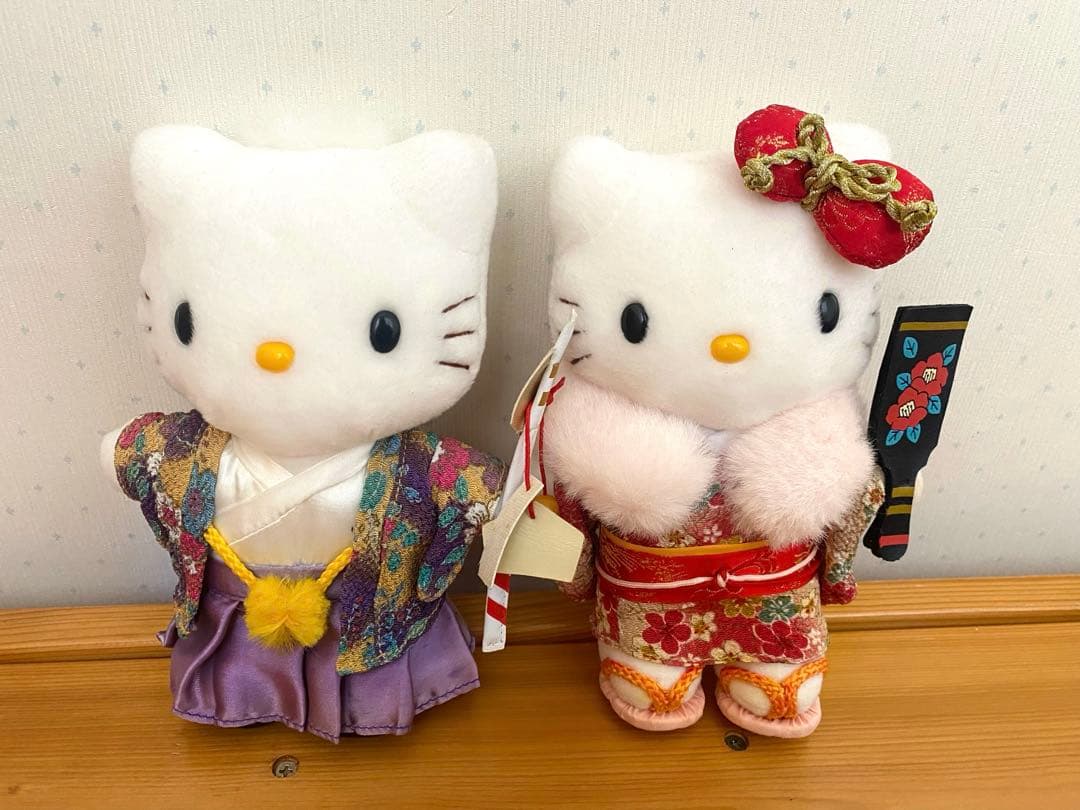 サンリオデラックス和風ドール ハローキティダニエル 和服 ぬいぐるみ 2点セット