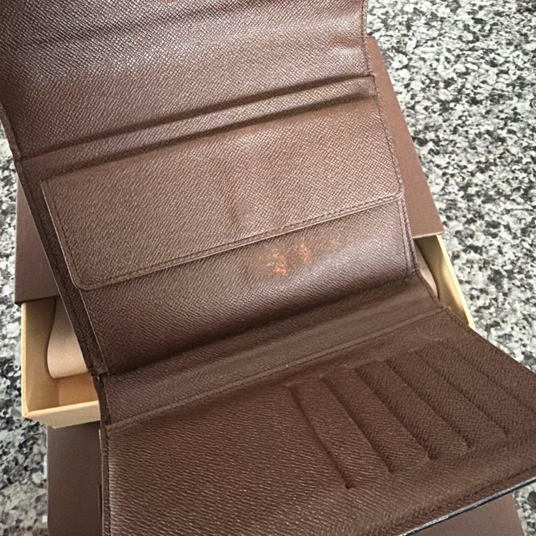 正規品 ルイヴィトン　ダミエ　ポルトトレゾール　エテュイパピエ　三つ折り財布