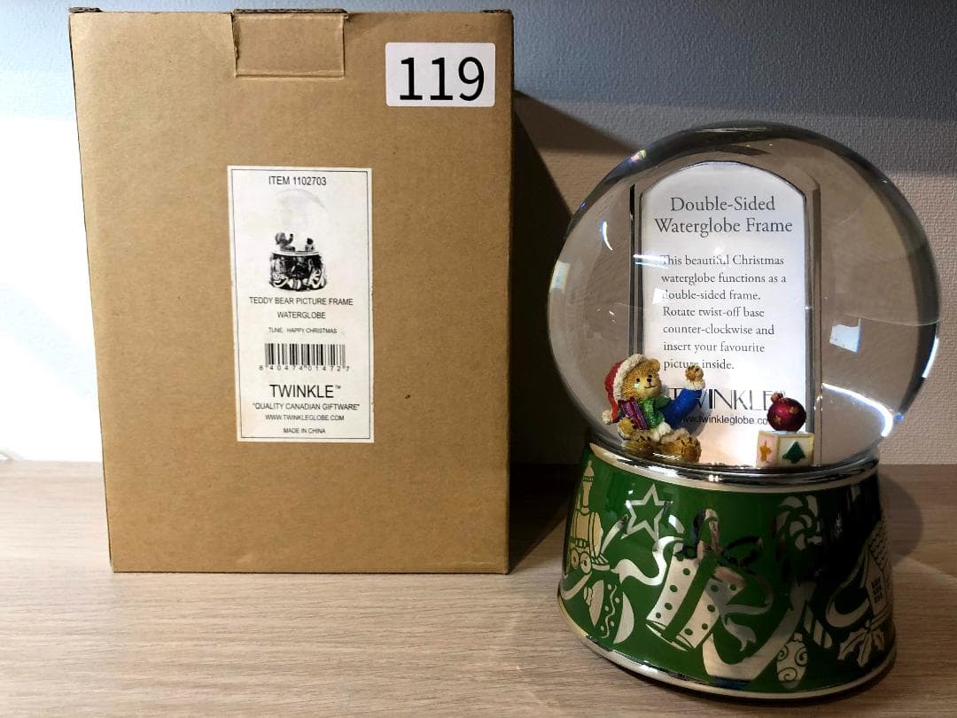 スノードーム│twinkle社製│クリスマストイフォトフレーム│119