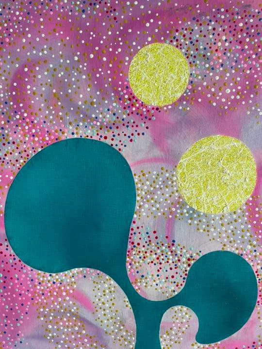 油絵　現代アート　M M  作者　あんどうまさひろ　　油彩画