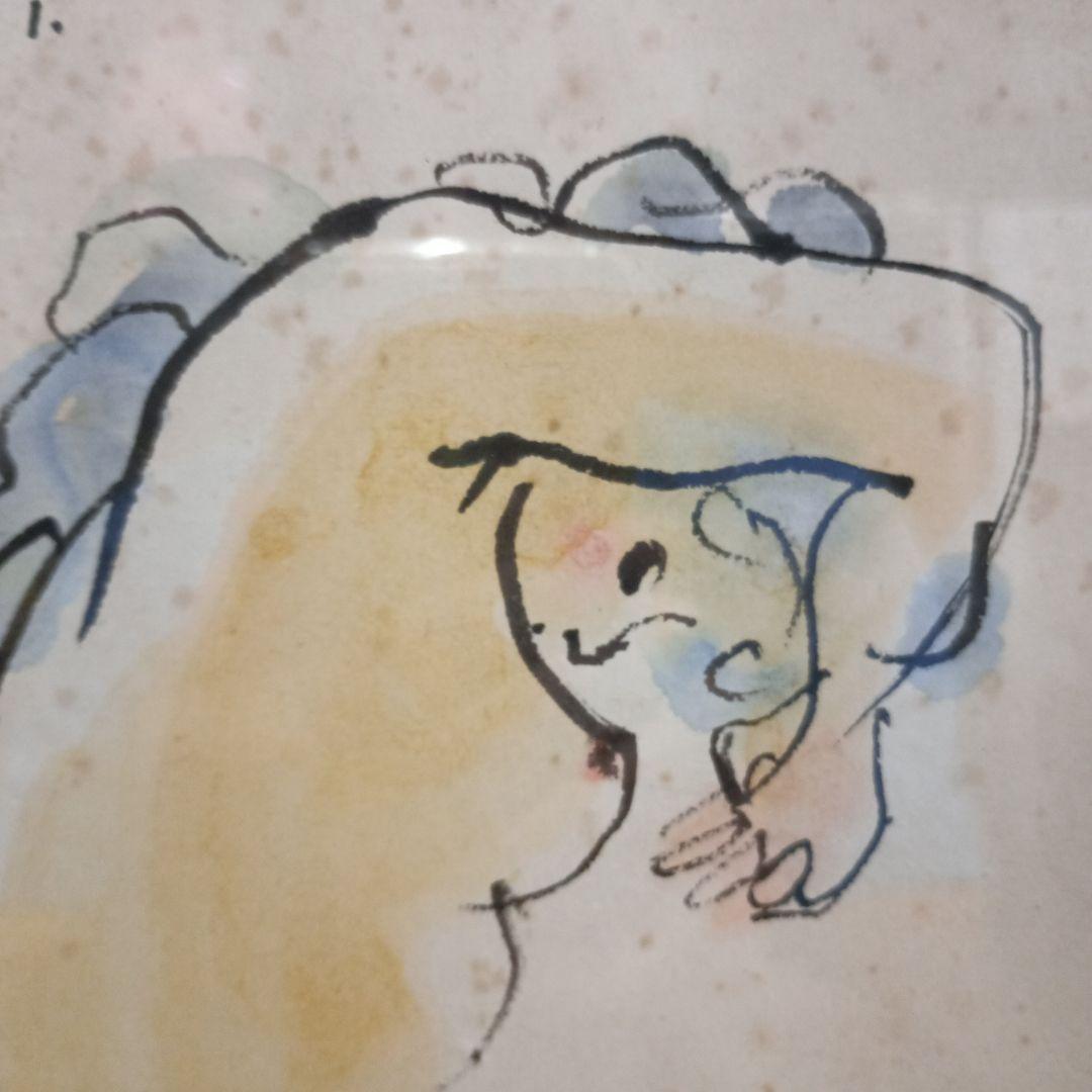 4478 )古沢岩美　水彩画　「裸婦」