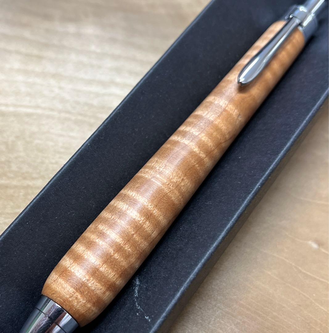 木軸ペン　タイガーメープル　縮杢