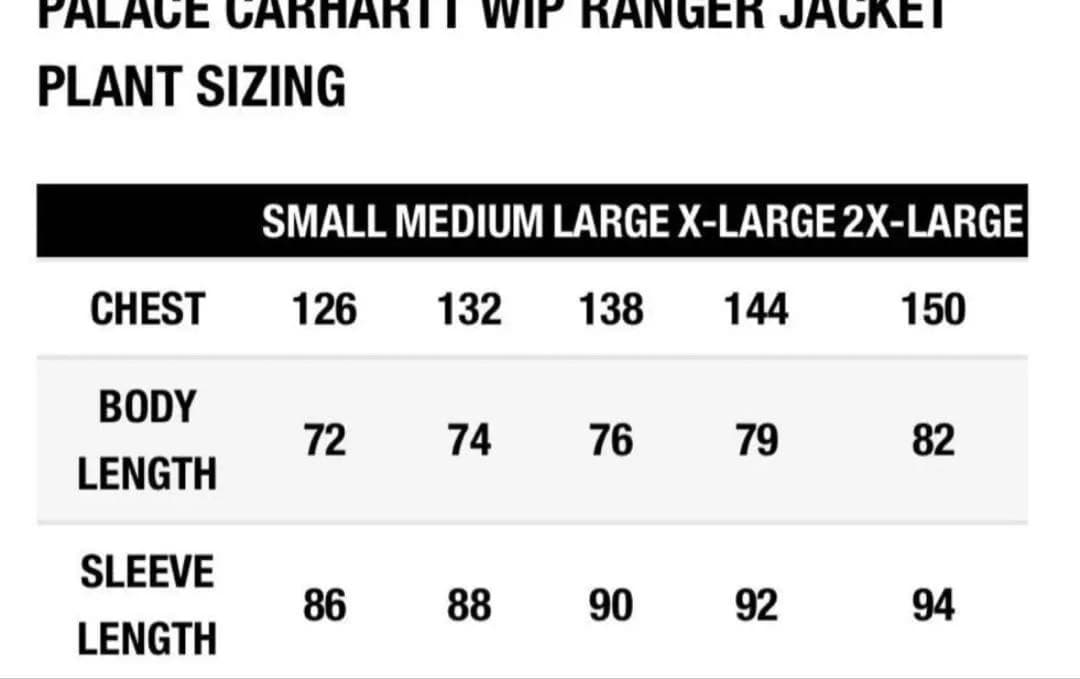 ジャケット・アウター PALACE CARHARTT WIP RANGER JACKET BLACK