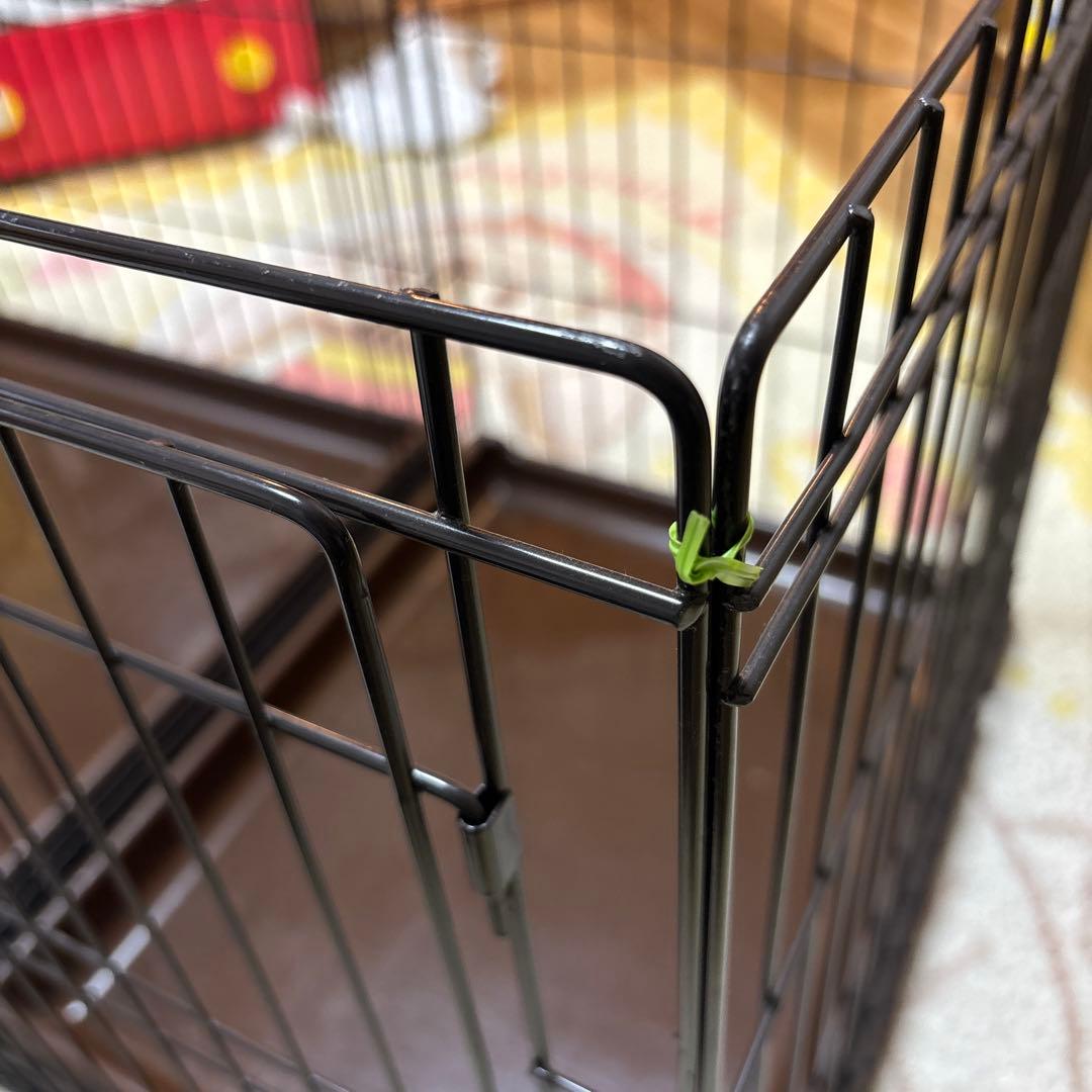 犬用ケージ 折りたたみ式 黒　大型サイズ