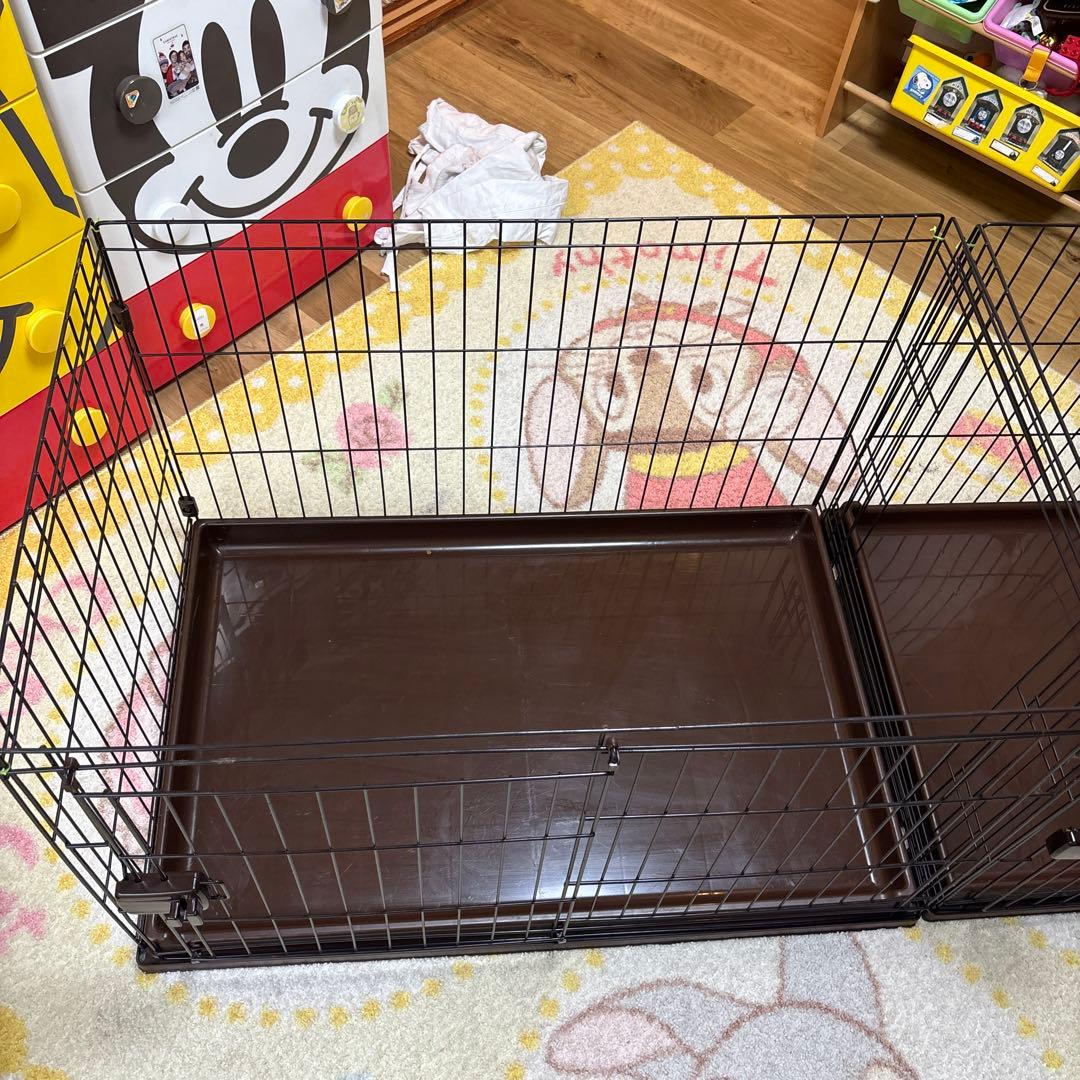 犬用ケージ 折りたたみ式 黒　大型サイズ